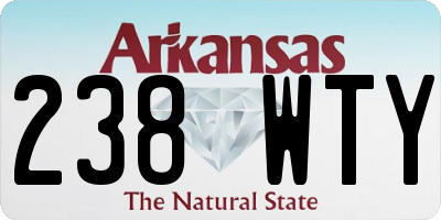 AR license plate 238WTY