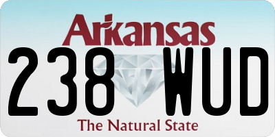 AR license plate 238WUD