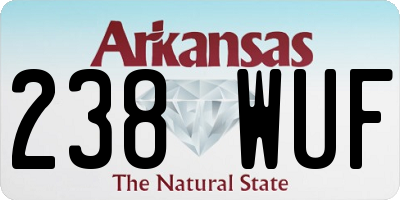 AR license plate 238WUF