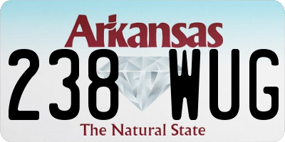 AR license plate 238WUG