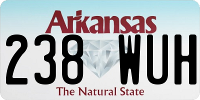 AR license plate 238WUH