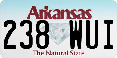 AR license plate 238WUI