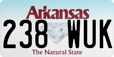 AR license plate 238WUK