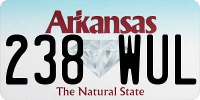 AR license plate 238WUL