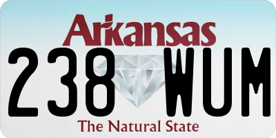 AR license plate 238WUM
