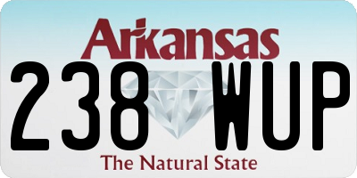 AR license plate 238WUP