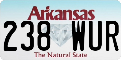 AR license plate 238WUR