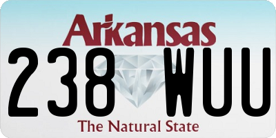 AR license plate 238WUU