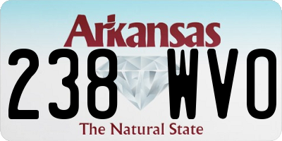 AR license plate 238WVO