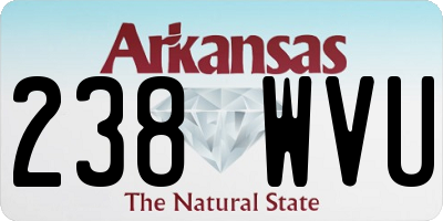 AR license plate 238WVU