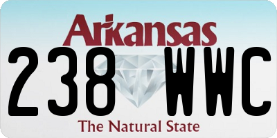 AR license plate 238WWC