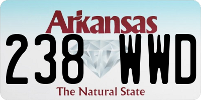 AR license plate 238WWD