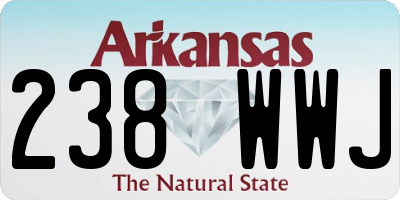 AR license plate 238WWJ