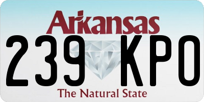 AR license plate 239KPO