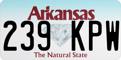 AR license plate 239KPW