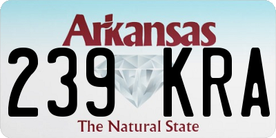 AR license plate 239KRA
