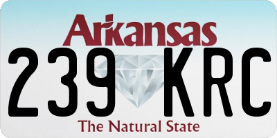 AR license plate 239KRC