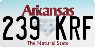 AR license plate 239KRF