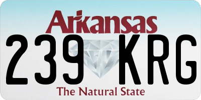 AR license plate 239KRG