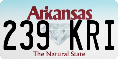 AR license plate 239KRI