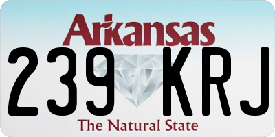 AR license plate 239KRJ