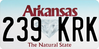 AR license plate 239KRK