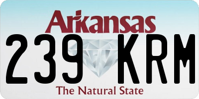 AR license plate 239KRM