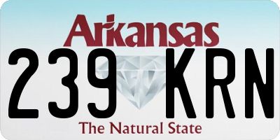 AR license plate 239KRN