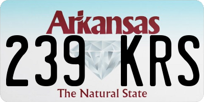 AR license plate 239KRS