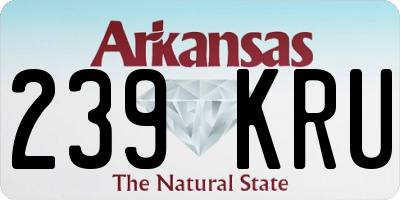 AR license plate 239KRU