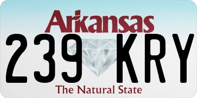 AR license plate 239KRY