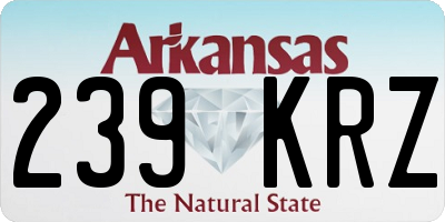 AR license plate 239KRZ