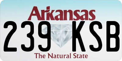 AR license plate 239KSB