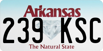 AR license plate 239KSC