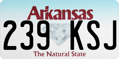 AR license plate 239KSJ