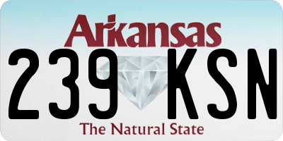 AR license plate 239KSN