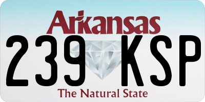 AR license plate 239KSP
