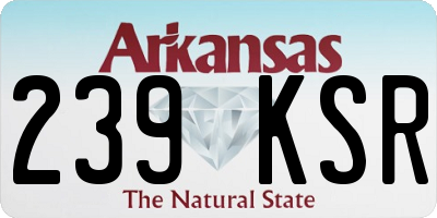 AR license plate 239KSR