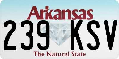 AR license plate 239KSV