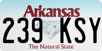 AR license plate 239KSY