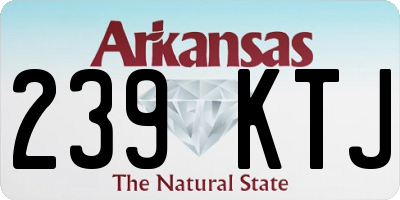 AR license plate 239KTJ