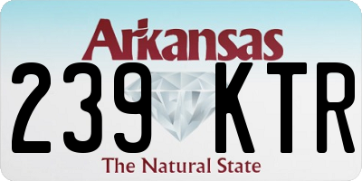 AR license plate 239KTR