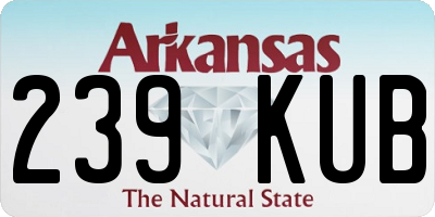 AR license plate 239KUB