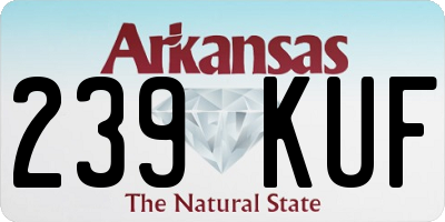 AR license plate 239KUF