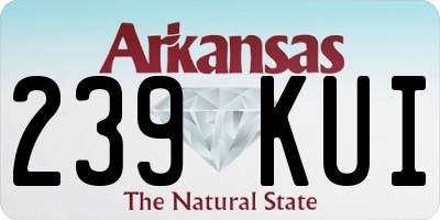 AR license plate 239KUI