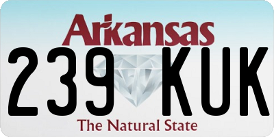 AR license plate 239KUK