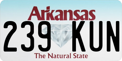 AR license plate 239KUN