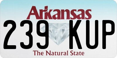 AR license plate 239KUP