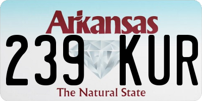 AR license plate 239KUR