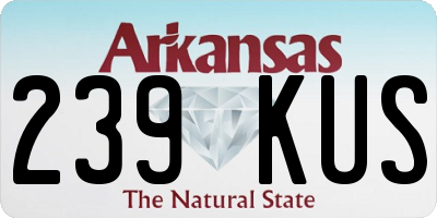 AR license plate 239KUS